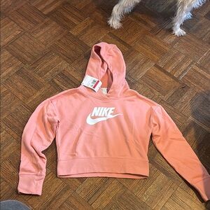 Nike Pink Cropped Hoodie